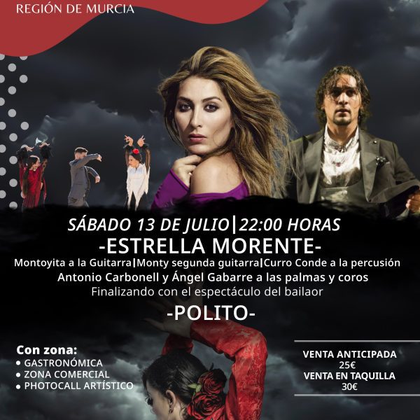 Estrella Morente y Polito protagonizan el Festival de Flamenco de San Pedro del Pinatar